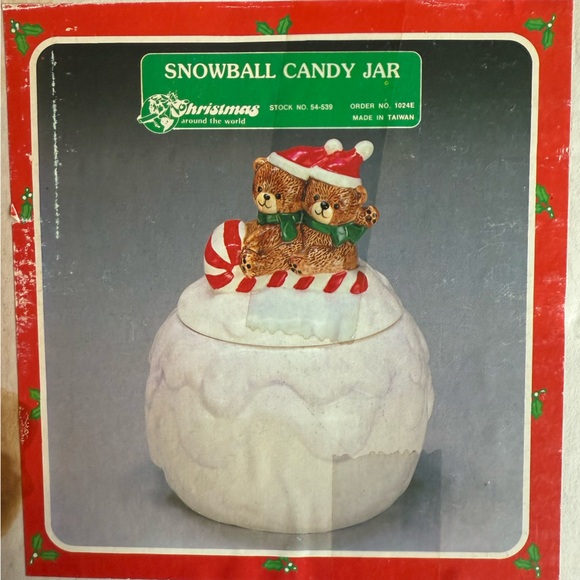 Christmas Around the World Snowball Candy Jar with Bears - Picture 5 of 5